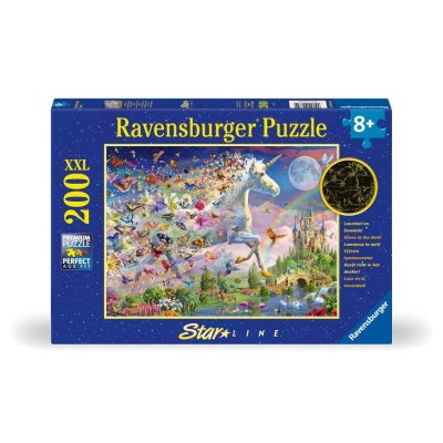 Ravensburger - Puzzle Star Line Unicorn si fluturi care lumineaza in intuneric foto