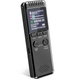 Reportofon digital 64GB cu ecran 1.44 inch, inregistrare MP3 WAV, USB-C, carcasa aluminiu