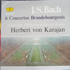 Disc vinil, LP. J.S. Bach: 6 Brandenburg Concertos. SET 2 DISCURI VINIL-J.S. Bach, Berlin Philharmonic Orchestra