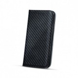 Husa Flip Carte Carbon Neagra LG K3 / K100 (2016) Protectie Premium