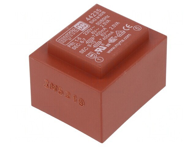 Transformator &Icirc;ncapsulat 5VA 230V 6V PCB