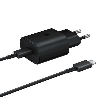 Incarcator retea EP-TA800EBE High Quality,25W cu cablu Type-C- Type-C, EP-DG977BBE pentru Samsung, 1m, Negru foto