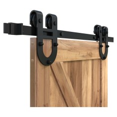 Sistem glisant usa tip hambar, model T, ghidaj 2x100 cm, grosime usi 45-50 mm