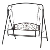Outsunny Leagăn de grădină Bancă-leagăn pentru grădină Outdoor-Schaukel, design vintage, aspect alama, 167 cm x1 23 cm x 175cm | Aosom Romania