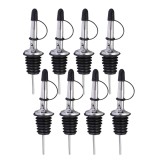 Cumpara ieftin Set 8 picuratoare inox cu capac de protectie 10.5 cm, diametru 2.5 cm, dopuri profesionale cu silicon pentru turnare precisa