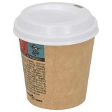 Capace pentru ceașcă cafea h&acirc;rtie 4oz 1000 buc plastic alb