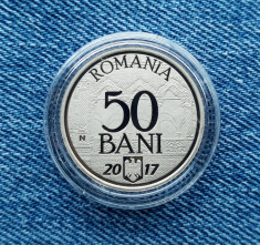 #61 50 Bani 2017 PROOF 10 ani de la aderarea la Uniunea Europeana Romania UE foto