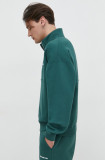 Abercrombie &amp; Fitch bluza barbati, culoarea verde, neted