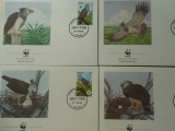 Guyana-Fauna pasari de prada-set complet FDC