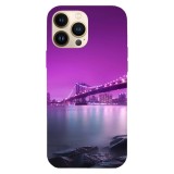 Husa compatibila cu Apple iPhone 15 Pro Max model Cityscape night view, Silicon, TPU, Viceversa, Transparent, Carcasa