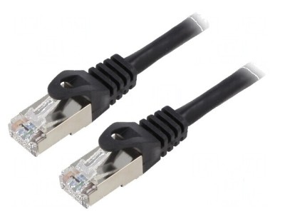Cablul Patch F/UTP 6 litat CCA PVC negru 10m 26AWG foto