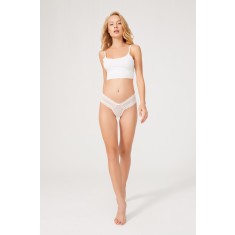 GS1146-15 Chilot tanga din plasa fina si dantela elastica