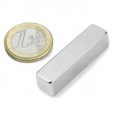 Magnet neodim bloc, 40x10x10 mm, putere 15 kg, N42