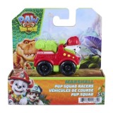 PATRULA CATELUSILOR FILMUL CU DINOZAURI PUP SQUAD RACERS VEHICUL CU FIGURINA MARSHALL 6.5CM