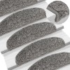 VidaXL Covorașe pentru scări, 10 buc., 65x21x4 cm, gri, semirotunde, mari 149799