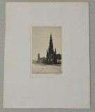 Gerald M Burn &quot;Edinburgh-The Scott Memorial&quot; gravura