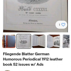 Colectie vintage de reviste umoristice germane Fliegende Blatter