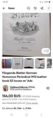 Colectie vintage de reviste umoristice germane Fliegende Blatter 2 foto