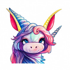 Sticker decorativ Unicorn, Mov, 60 cm, 1223ST-3