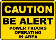 Power Trucks Operating Sign foto