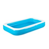 Piscina gonflabila Bestway, confectionata din vinil, forma rectangulara, doua inele, cu supapa de iesire, 850 l, 305x183x46 cm
