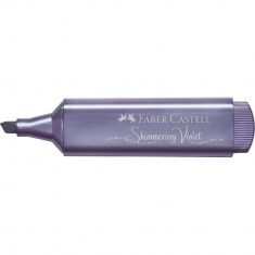 Textmarker Faber – Castell 1546, Violet Metalizat, Rechizite Scolare, Textmarker Pigmentat, Accesorii pentru Birou, Marker Metalizat Violet, Textmarke