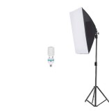 Cumpara ieftin Softbox cu trepied reglabil 200 cm, bec 85W, Dactylion