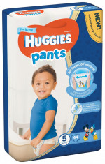 Scutece-chilotel Huggies Mega Pack, Nr.5, Baieti, 12-17 kg, 44 buc foto