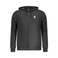 U.S. Grand POLO hanorac barbati cu fermoar si gluga , logo alb brodat, cu buzunare, negru, S