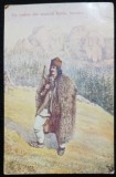 Carte Postala, Un cioban din muntele Rarau, Suceava, perioada interbelica