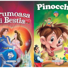 2 Povești: Frumoasa și Bestia și Pinocchio - Hardcover - *** - Girasol