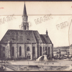 5368 - CLUJ Church Market, Leporello old postcard + 10 mini photocards used 1921