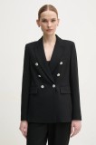 Marc Aurel sacou culoarea negru, cu doua randuri de nasturi, neted, 3903-7020-93391