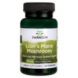 Cumpara ieftin Supliment alimentar, Extract de Coama Leului (500 mg), Swanson Lion&#039;s Mane Mushroom - 60 capsule (60 doze)