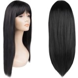 Peruca Par Sintetic Negru 67cm Universala Petreceri Carnaval
