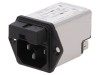 Conector alimentare AC SCHURTER 6A 250V, IEC 60320, C14, Montare Panou, 5x20mm