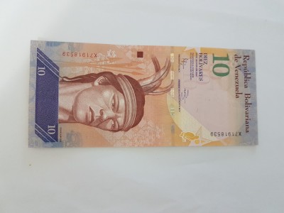 Venezuela 10 Bolivares 2014 Noua foto