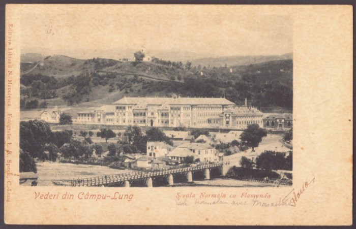 4445 - CAMPULUNG, Arges, Panorama, Litho, Romania - old postcard - used - 1903