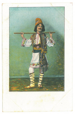 4619 - ETHNIC man, Cioban, Romania - old postcard - unused foto