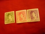Serie mica Austria 1913 -Tanara bosniaca ,3 val. nedantelat