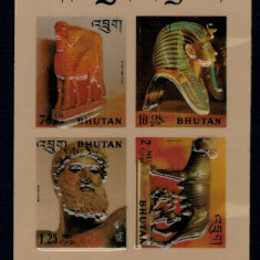 Bhutan 1971 - Sculpturi, bloc timbre in relief
