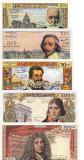 Franta 5, 10, 50, 100, 500 nouveaux francs 1959-1961 - Reproduceri