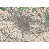 Harta Bucuresti si comunele suburbane, British Army, 1943, 50x70cm, repro
