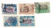 Grecia - Timbre din 1942 &amp; 1944 suprataxate cu negru sau rosu, supratipar - 1946, valori obliterate, Arhitectura, Stampilat
