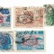 Grecia - Timbre din 1942 &amp; 1944 suprataxate cu negru sau rosu, supratipar - 1946, valori obliterate