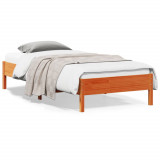 Cadru de pat, maro ceruit, 90x200 cm, lemn masiv de pin GartenMobel Dekor, vidaXL