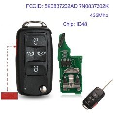 Cheie Briceag Compatibila cu Multivan 4+1 Butoane, 433Mhz, 7N0837202К, Aftermarket