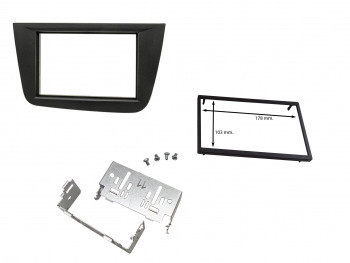 Cadru radio 2DIN cu console metalice + cadru (173&amp;times;103mm) Seat ALTEA 2004&amp;gt;2015 / TOLEDO 2004&amp;gt;2009 foto