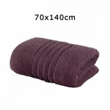 Prosop Baie Bumbac Ralex Pucioasa, 70x140cm, 550g/mp, Mov Inchis, Linii, Absorbant