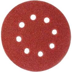 Raider 181102 - Set foi abrazive rotunde 125 mm granulatie 120 8 gauri 10 bucati foto